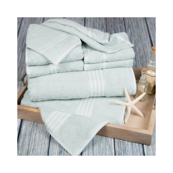 Hastings Home Hastings Home Rio 8 Piece 100 Percent Cotton Towel Set - Seafoam 534137MUO - main